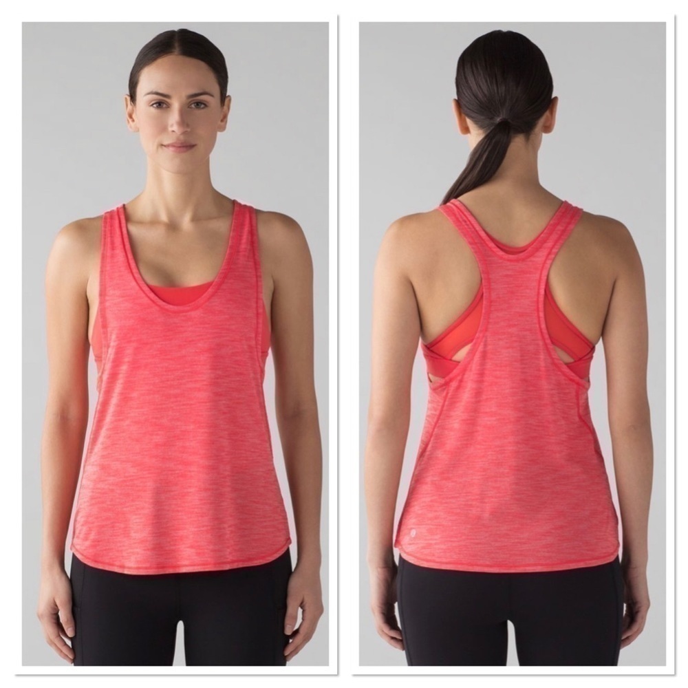 Lululemon Glide and Stride Tank Heathered Alarming / Alarming